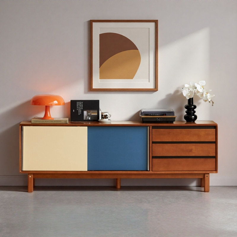 Meuble télé créatif et simple, H 24,41 po x L 70,87 po x l 13,78 po