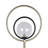 Eclipse Aura Metal Floor Lamp - Matte Black & Soft Gold - Clear Glass