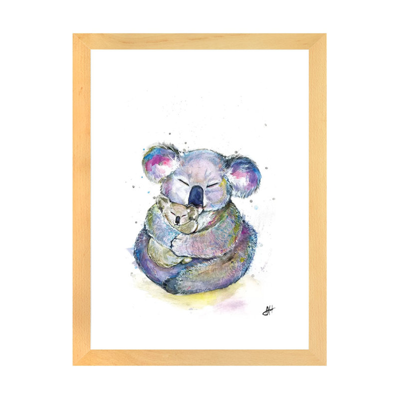 Décoration murale Kuddly Koalas, pour enfants, Papier encadré naturel, H 24 po x l 16 po x P 1 po