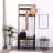 Coat Rack, Hall Tree With Shoe Bench For Entryway, Entryway Bench With Coat Rack, 4-In-1, With 9 Removable Hooks, A Hanging Rod, 13.8 X 25.2 X 72.8 Inches, Rustic Brown And Black