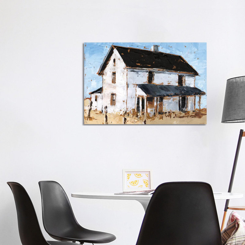 "Ferme abandonnée I" par Ethan Harper, reproduction d’art, H 26 po x l 40 po x 1,5 po, Toile tendue, Pas de tapis
