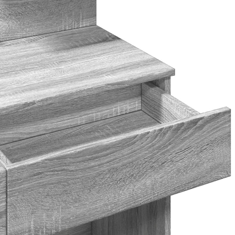 Dressing Table with Mirror, Grey Sonoma