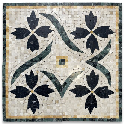Carreau de mosaïque en marbre 8 po x 8 po