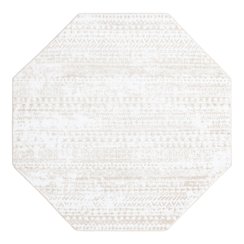 Ardussi Abstract Indoor Rug, Octagon 5'3" x 5'3"