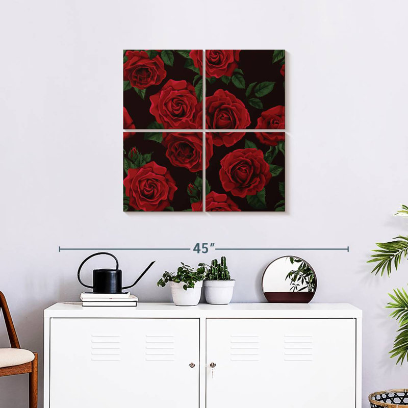 Harnek élégantes roses rouges, H 26 po x l 26 po