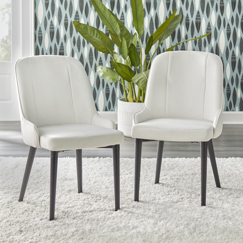 Leddy 19.3'' H Upholstered Side Chair, White