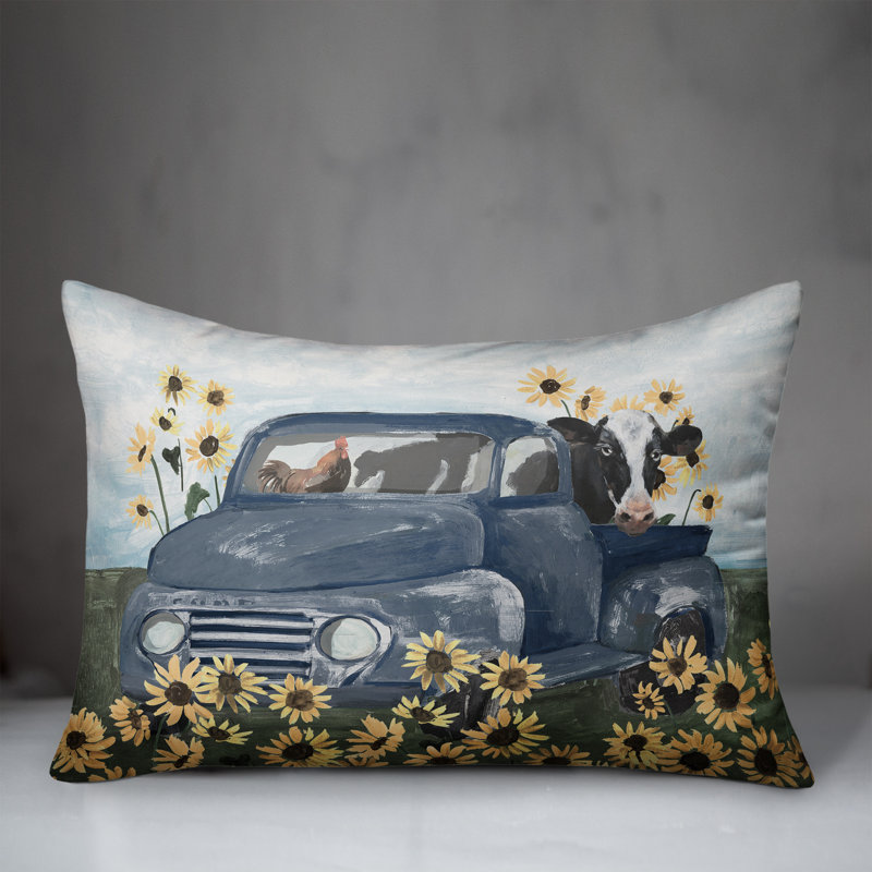 Coussin intérieur / extérieur Farmhouse Animals In Truck