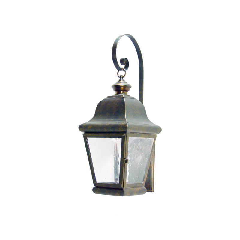 La Palma 2 - Light Outdoor Wall Lantern, Golden Verde, Clear Acrylic