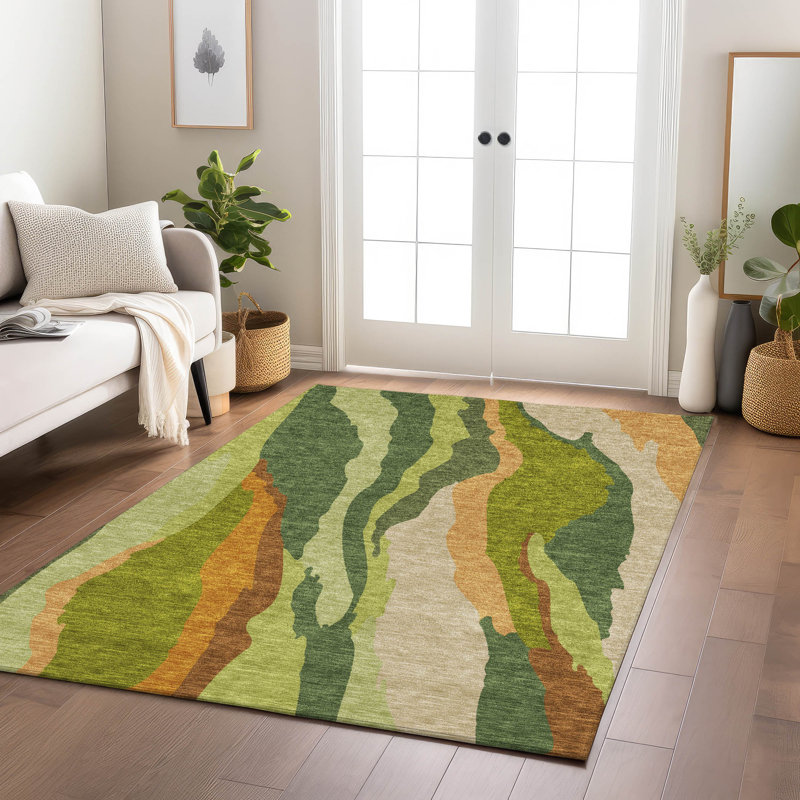 Machine Washable Indoor/Outdoor Chayden ACN1047 Rug, Rectangle 9' x 12'