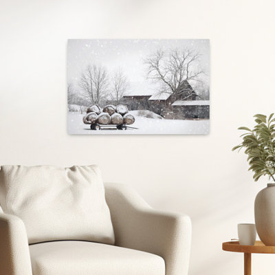 Hiver, nourriture, paysage contemporain abstrait, art d'hiver