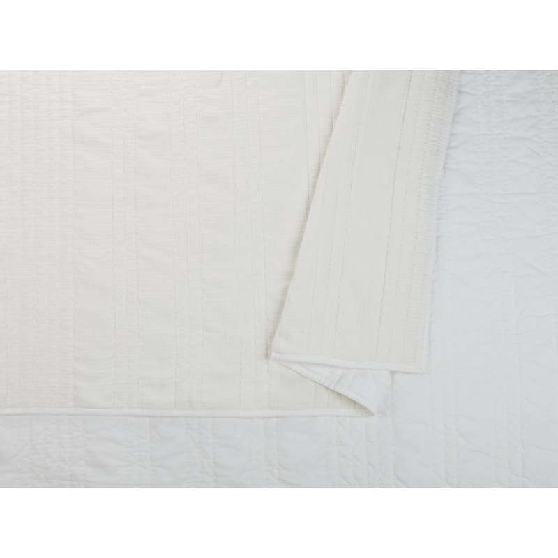 Kennison Double Gauze Cotton Quilt (sham sold separately), Queen Quilt, White