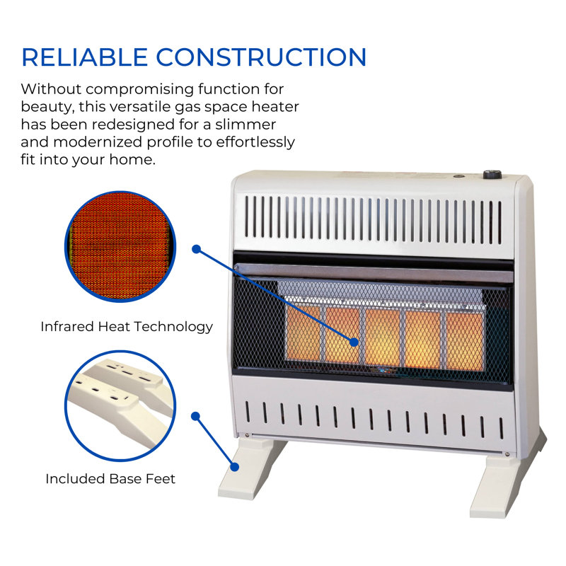 ProCom Heating Liquid Propane V/F Infrared Plaque Heater-25,000BTU, Manual Control-Model#ML250HPA-B