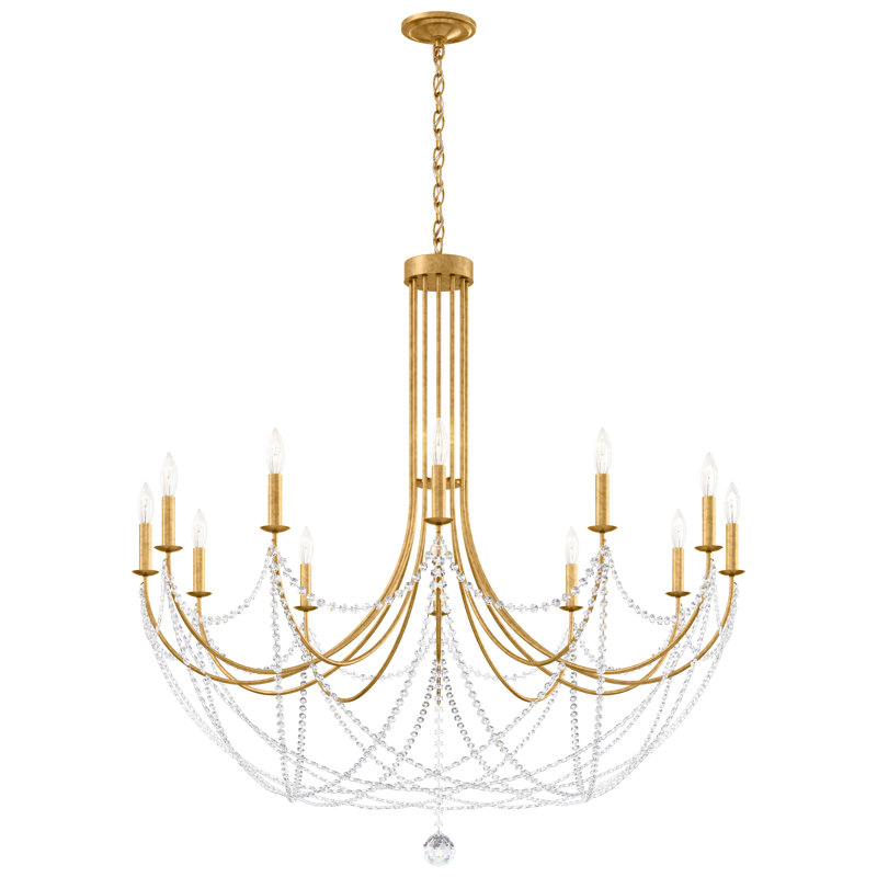 Verdana 12 - Light Chandelier, Heirloom Gold