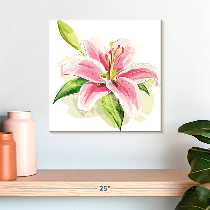 Harnek lis rose simple, H 16 po x l 16 po