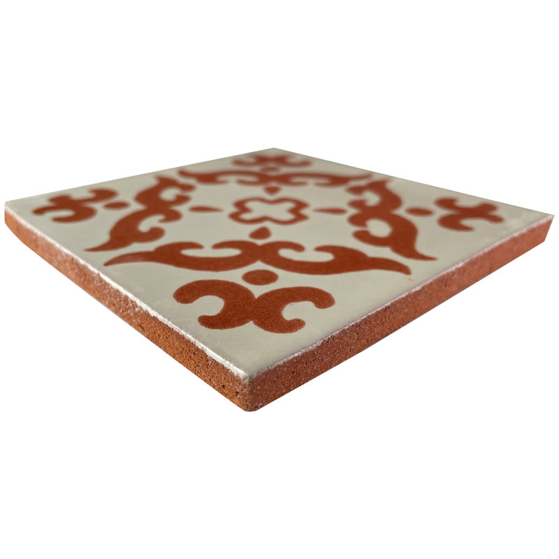 Dosseret en argile de terre cuite à la main 4 pièces 4,2 "x 4,2" TalaMex
