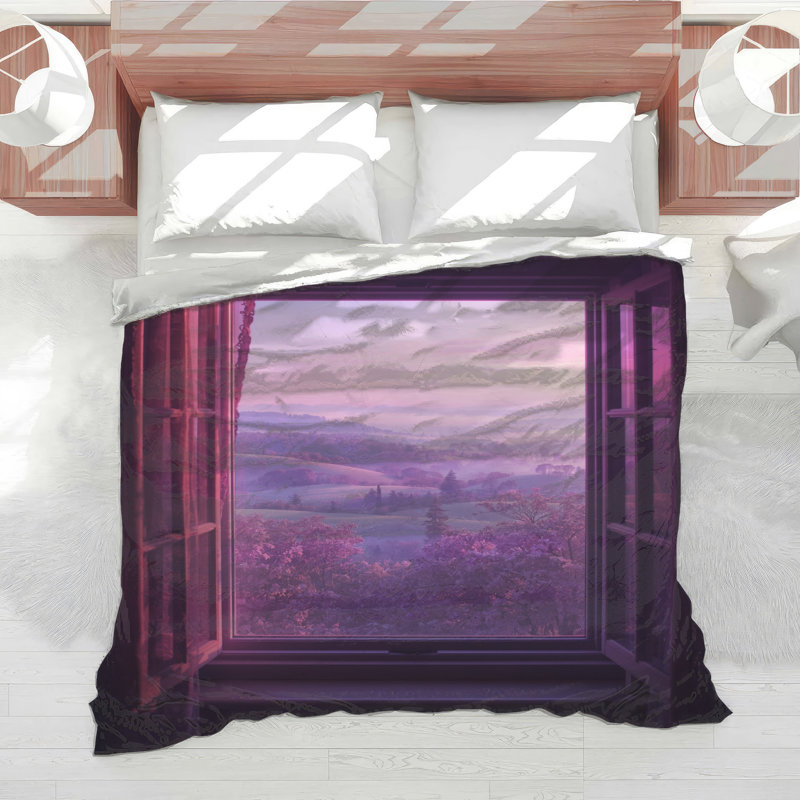 Purple Window View Comforter, Queen