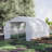 11.5' x 10' x 6.5' Outdoor Walk-in Greenhouse, Tunnel Green House with Roll-up Windows, White