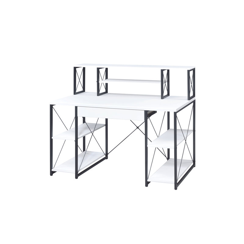 Bureau d'écriture tout usage à finition blanche