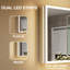 Armoire à pharmacie encastrée ou à fixation en surface sans cadre avec tablettes réglables, antibuée, éclairage à double bord à intensité variable, poignée dissimulée - 20 po x 28 po-1285293073-1285293086