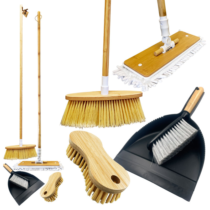 Bamboo Floor Cleaning Set