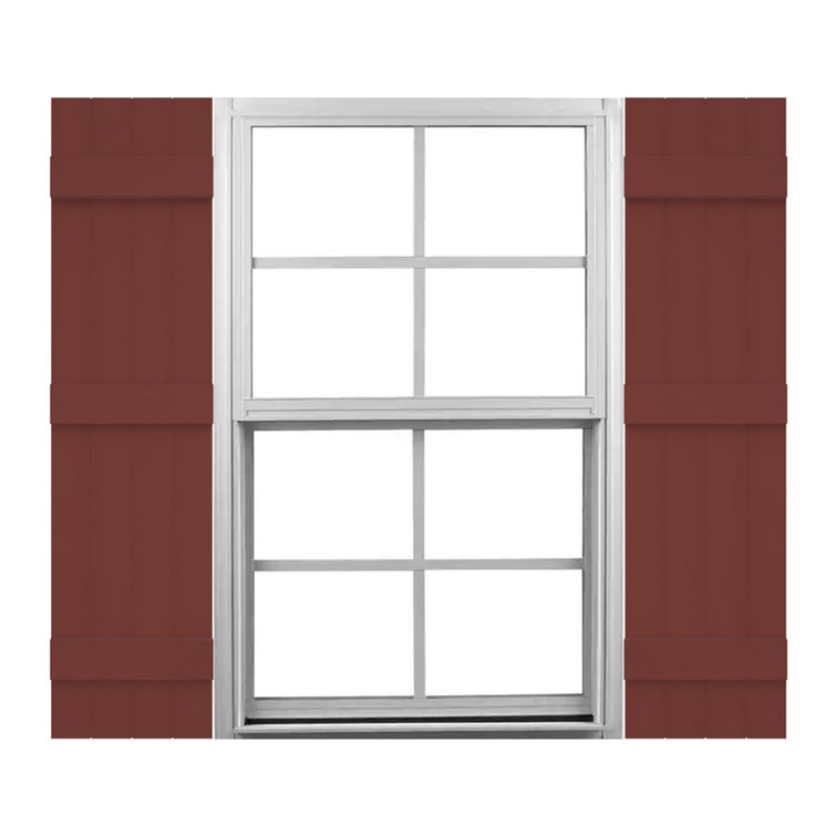 Builders Edge, volets sur mesure TailorMade jointés, volets Board-n-Batten, avec volets à volets