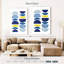 Avery bleu jaune moderne I-108480792