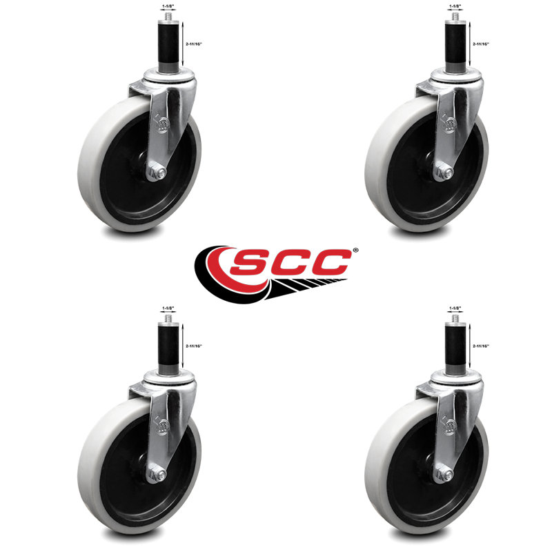 Thermoplastic Rubber Expanding Stem Caster