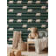 Murale moderne rayée vert foncé Modern Bears-1797215460