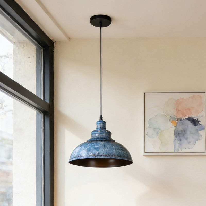 1 - Light Industrial Retro Distressed Pendant Light Dimmable