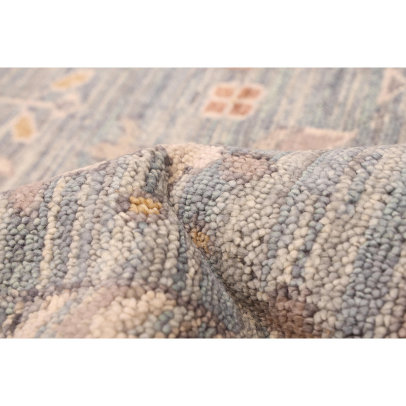 Tapis bleu denim Jules Serapi 8 pi 11 po x 11 pi 8 po