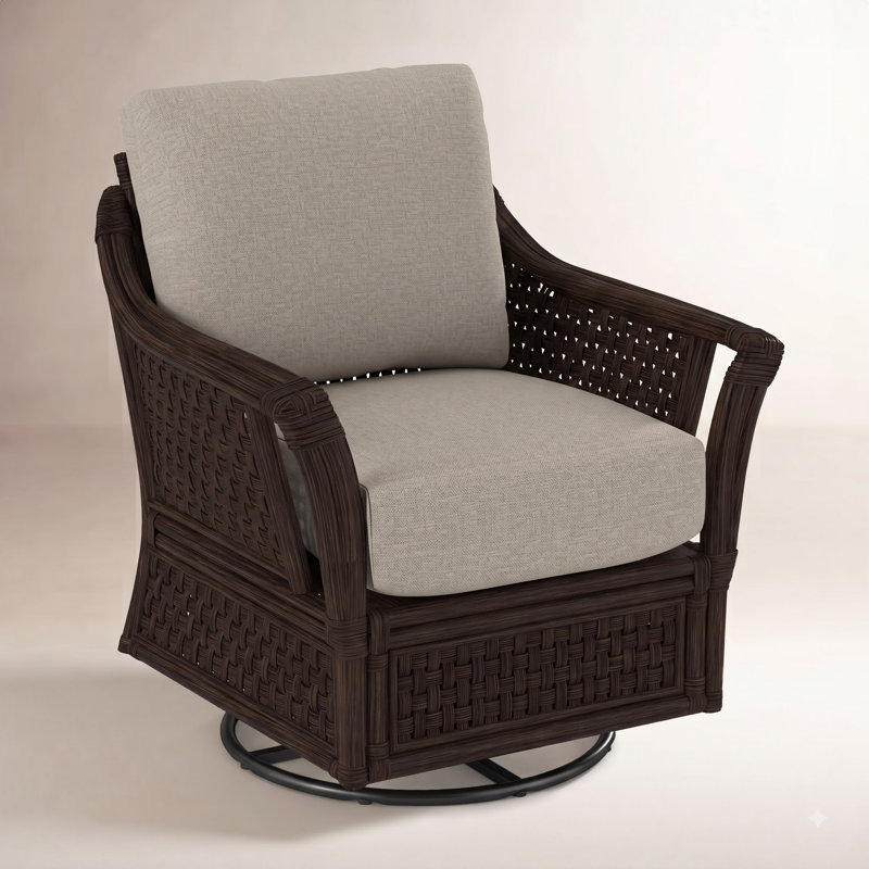 Boca Upholstered Swivel Armchair, Hazel, Yellow Chenille/Velvet Solid; 0809-33