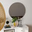 Miroir mural rond de 70 cm, panneau blanc, idéal pour diverses scènes de maison, miroir d'amplification de l'espace de 70 cm, chambre à coucher et vestibule appropriés, image claire