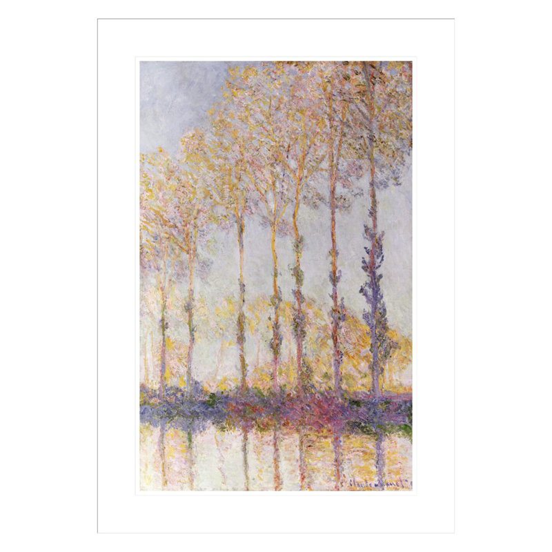 Peupliers sur les rives de l'Epte par Claude Monet, impression giclée sur cadre, H 29,5 po x l 21,11 po