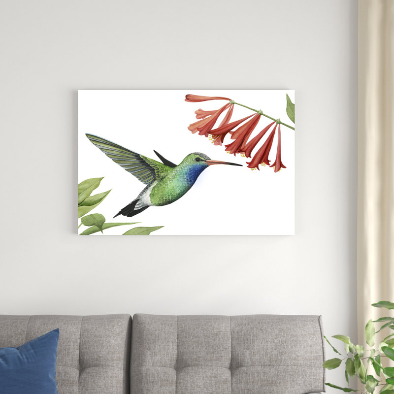 Colibri et fleur II, H 24 po x l 36 po x P 1,25 po