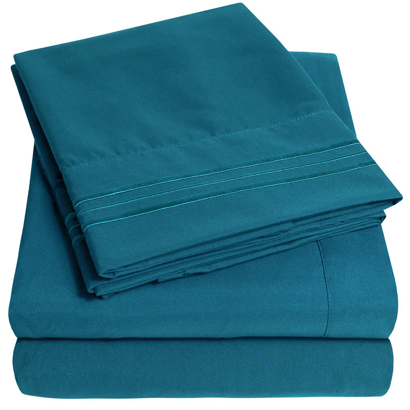 Teal King Extra Deep Pocket Microfiber Sheet Set
