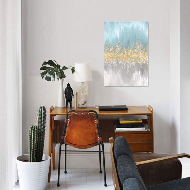 « neutral wave lengths ii », impression sur toile, H 60 po x l 40po x P 1,5 po, Toile tendue, Pas de tapis