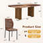 Grande table de salle à manger de style campagnard à double piédestal robuste-112473221-112473222
