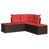 Coussin rouge / cadre brun est en rupture de stock sélectionné