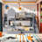 Hatina Kids Castle Style Storage Bunk Bed with Slide and Stairs-987003171-987003173
