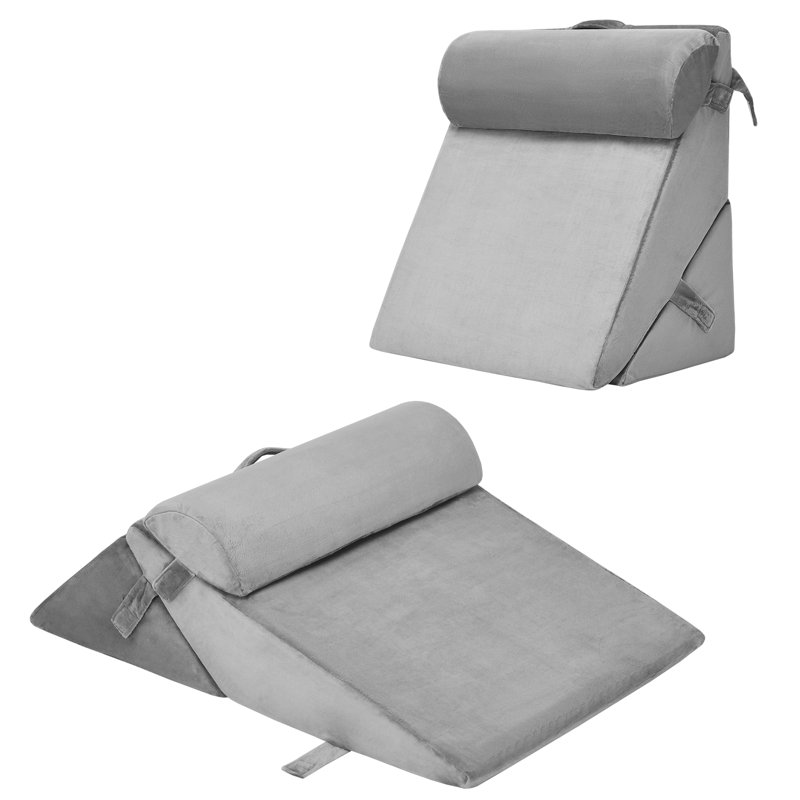 Eelis Memory Foam Neck/Shape Medium Support Pillow, Grey