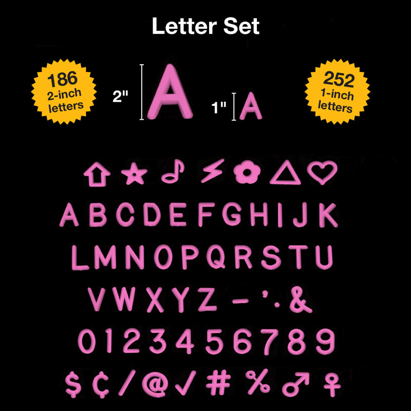 Excello Global Products No Plastic Letter Board