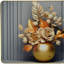 Horloge murale 24 po Beige Gold and Gray