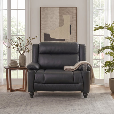 Fauteuil inclinable manuel en similicuir de 50 pouces de large pour le salon et la chambre à coucher