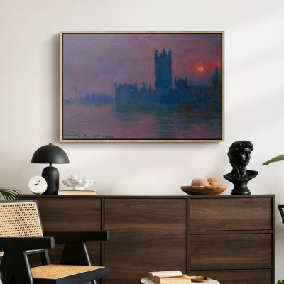 The Houses of Parliament, Sunset, 1903-Claude Monet-Framed Gallery Wrapped Canvas