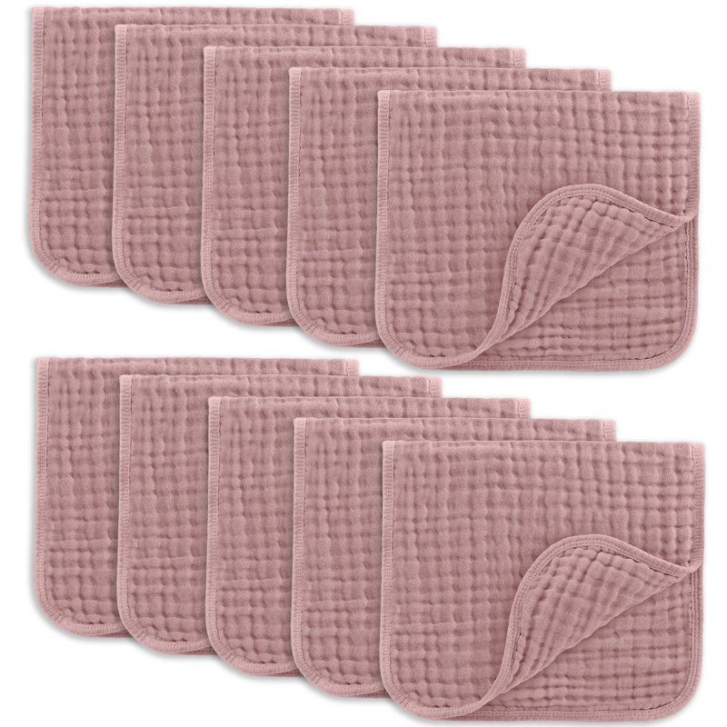 Comfy Cubs Muslin Burp Cloths 20" x 10"  - Large, 6-Layer, Ultra Absorbent 100% Cotton for Baby Spit-Up, Drool, and Messes