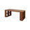 Light-walnut Rectangular Solid Wood desk