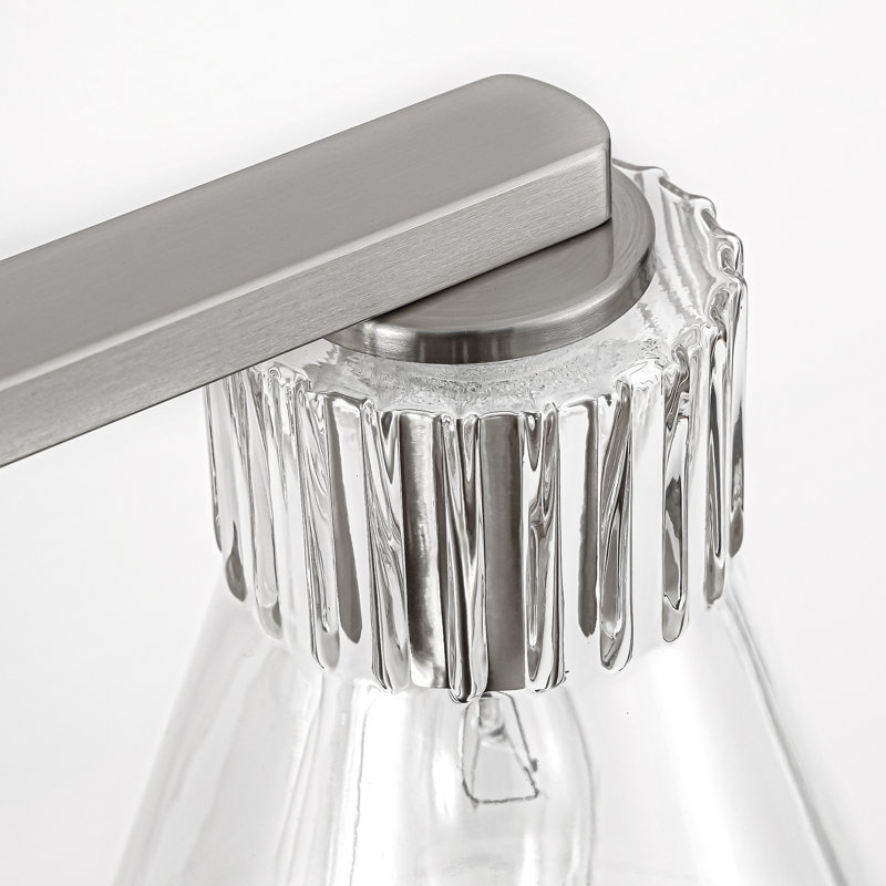 Éclairage pour meuble-lavabo Billie Modern, Nickel satiné, 4 lumières