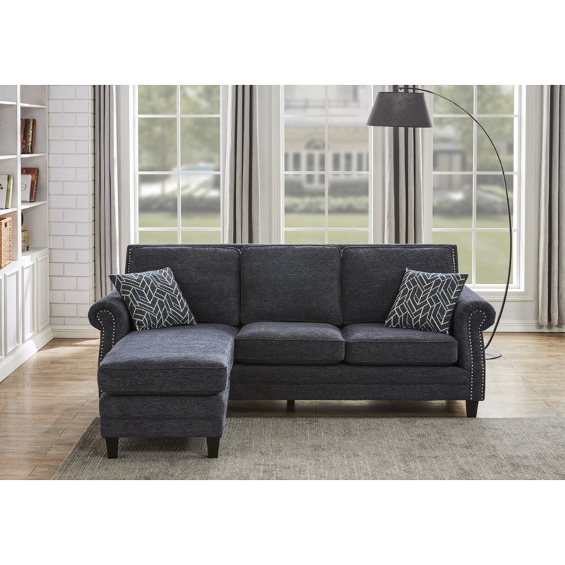 Upholstered L-Shaped Sectional Reversible