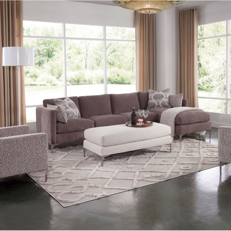 Lenox Chaise Sectional, Right Hand Facing, Elite Ash; 0321-83