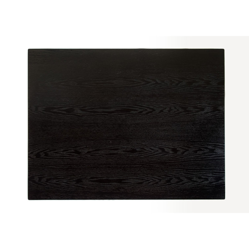 Plateau de table en placage de bois noir, 30 po x 48 po, Noyer foncé